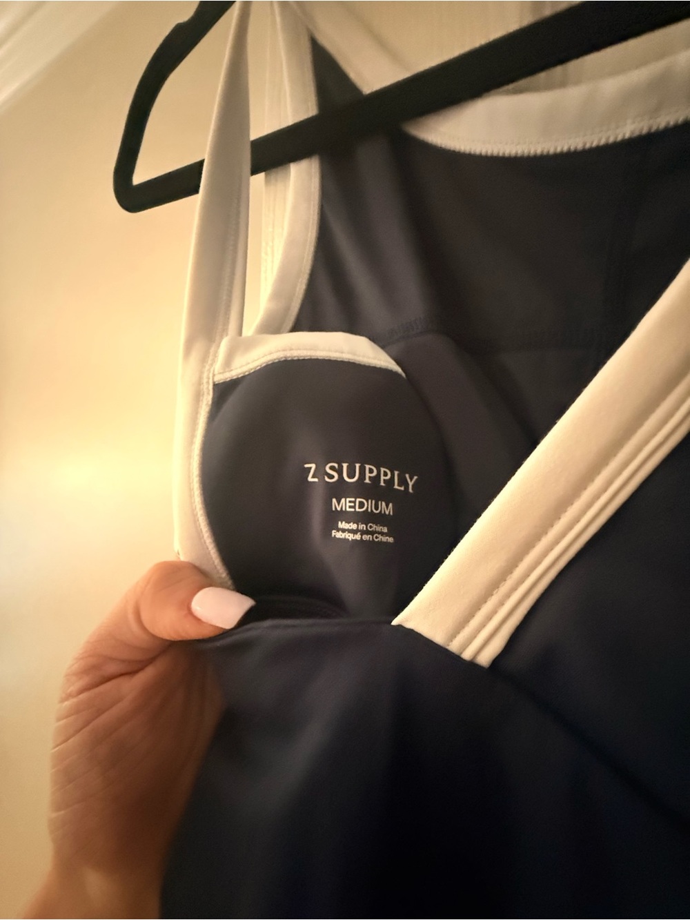 Z Supply Navy Tank Top with White Trim - Picture 4 of 4